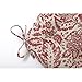 Pillow Perfect Paisley Indoor/Outdoor Chairpad with Ties, Reversible, Tufted, Weather, and Fade Resistant, 15.5