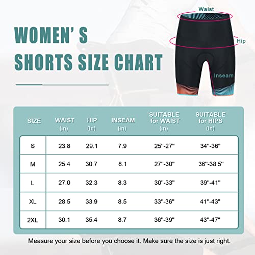 Northhill Women's Padded Bike Shorts Biking Cycling Shorts High Waisted Bicycle Mountain Bike With Riding 4D Liner Gel Padding Pockets Spin Upf50+ Blue M #TOP5