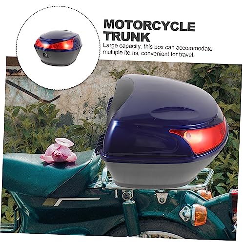 Top case moto 35L bleu rigide et verrouillable avec réflecteur