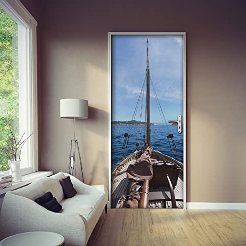 Image of 141032 Sticker ONDOOR, Adhesive for Door - Ocean, 204 x 83 cm