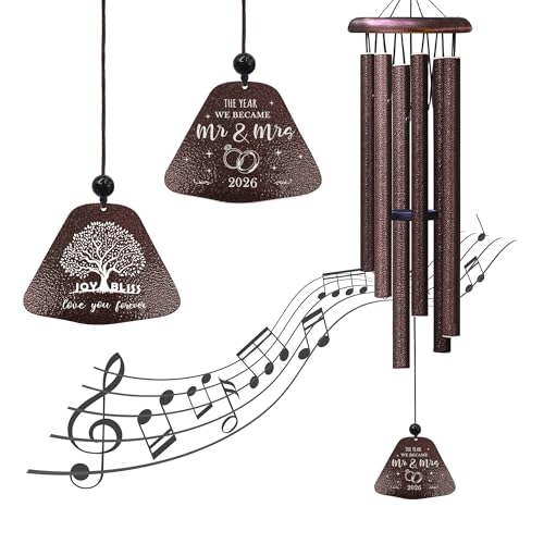 Yesruby Wedding Gifts, Mr and Mrs Gift 32” Wind Chimes