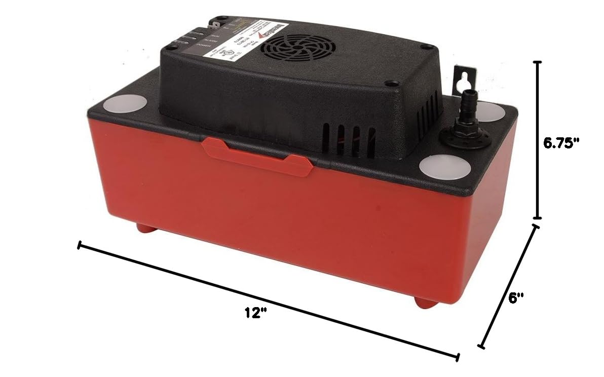 DiversiTech CP-22-230 Automatic Condensate Pump for HVAC/R Equipment, Condensation Removal Pump with Removable Check Valve, 230V, 22' Lift