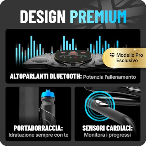 Bluefin Fitness , Pedana Vibrante PRO Unisex Adulto, Nero, Pedana Vibrante PRO