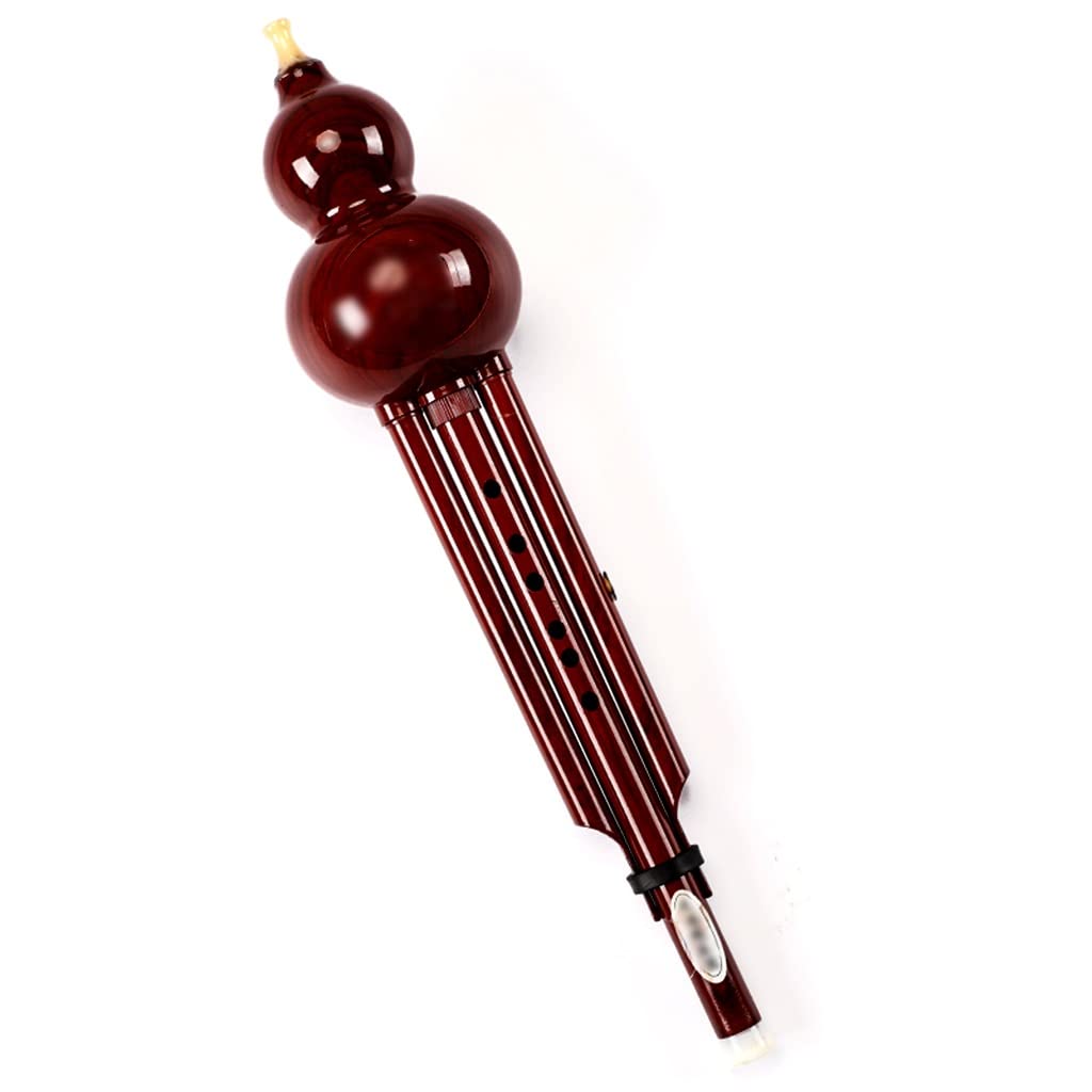 Mobkid Hulusi C Key B Flat Hulusi Instrument Blechblasinstrument Geeignet Für Erwachsene Und Kinder Anfänger Praxis (Color : Brown, Size : C-Key)