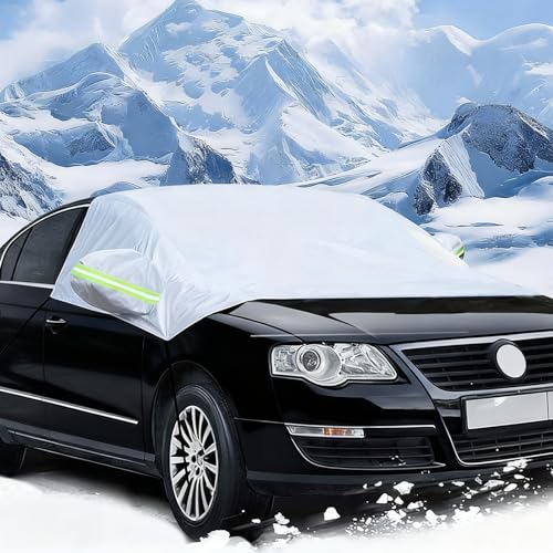 NICEWAT Copertura Parabrezza Auto 240*200*145cm, Telo Antigelo per Auto con Copertura Specchietto, Pieghevoli Copri Parabrezza per Inverno per Maggior Parte dei Veicoli, Contro Neve, Ghiaccio, Anti UV