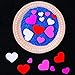Ruisita 600 Pieces Foam Heart Stickers Self-Adhesive Heart Shapes Stickers for Valentine's Day Decoration, Assorted Colors and Sizes