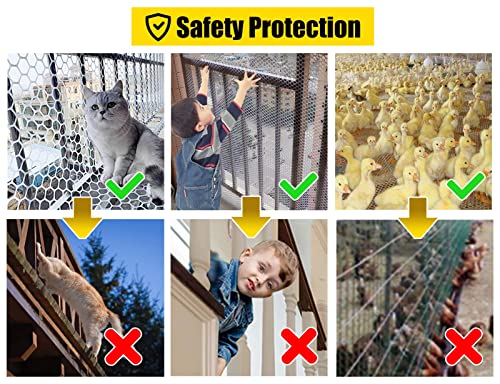 Valla de alambre de plástico blanca contra fugas: red protectora recortable con bridas 5