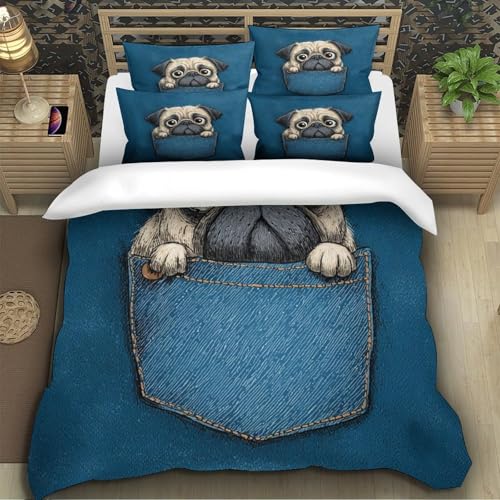 Housse de couette panda à fermeture éclair facile pour lit 3D - 5