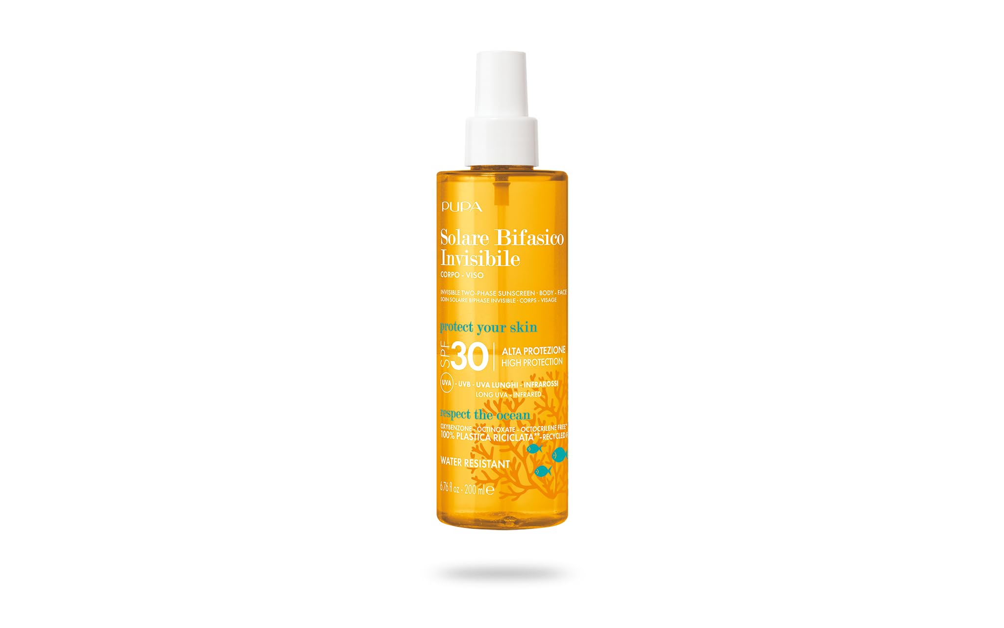 PUPA Milano Multifunction Invisible Water Resistant Sunscreen Spray SPF 30 - Fresh And Pleasant Scent - Stimulate The