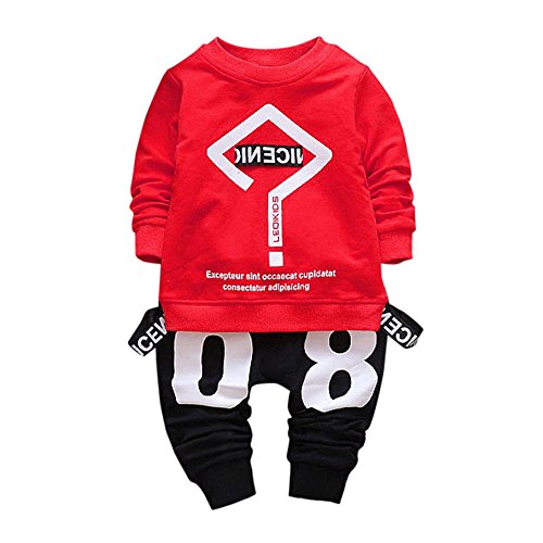 NLGToy Conjunto de impressão para bebês e crianças, roupas de menino, camisetas e calças, roupas e c