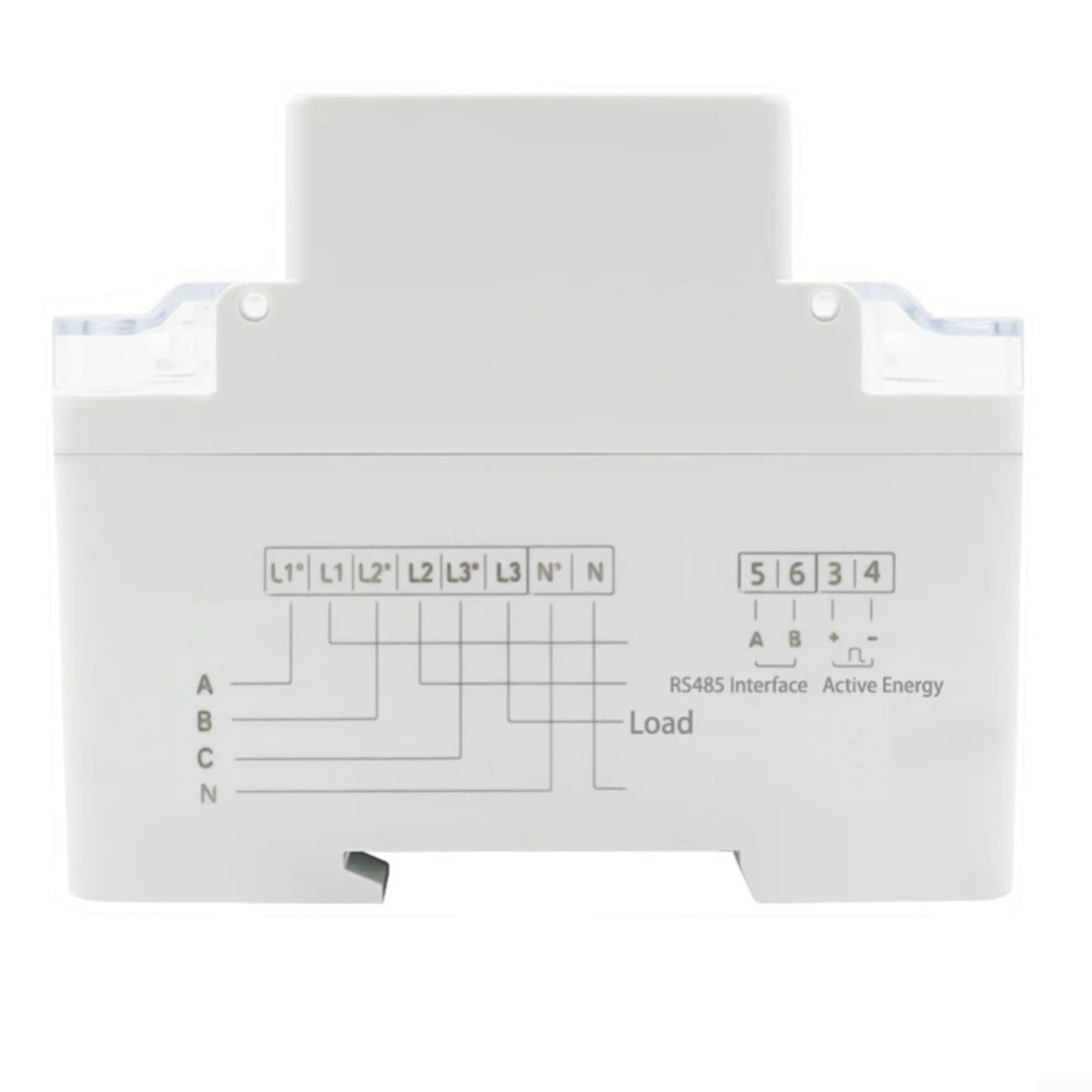 RS485 - Contador de energía (380 V, 100 A) | ABS Housing, bidireccional measurement, retroiluminado LCD, 5 (100) para A, clase 1 Accuracy, Solar PV Monitoring