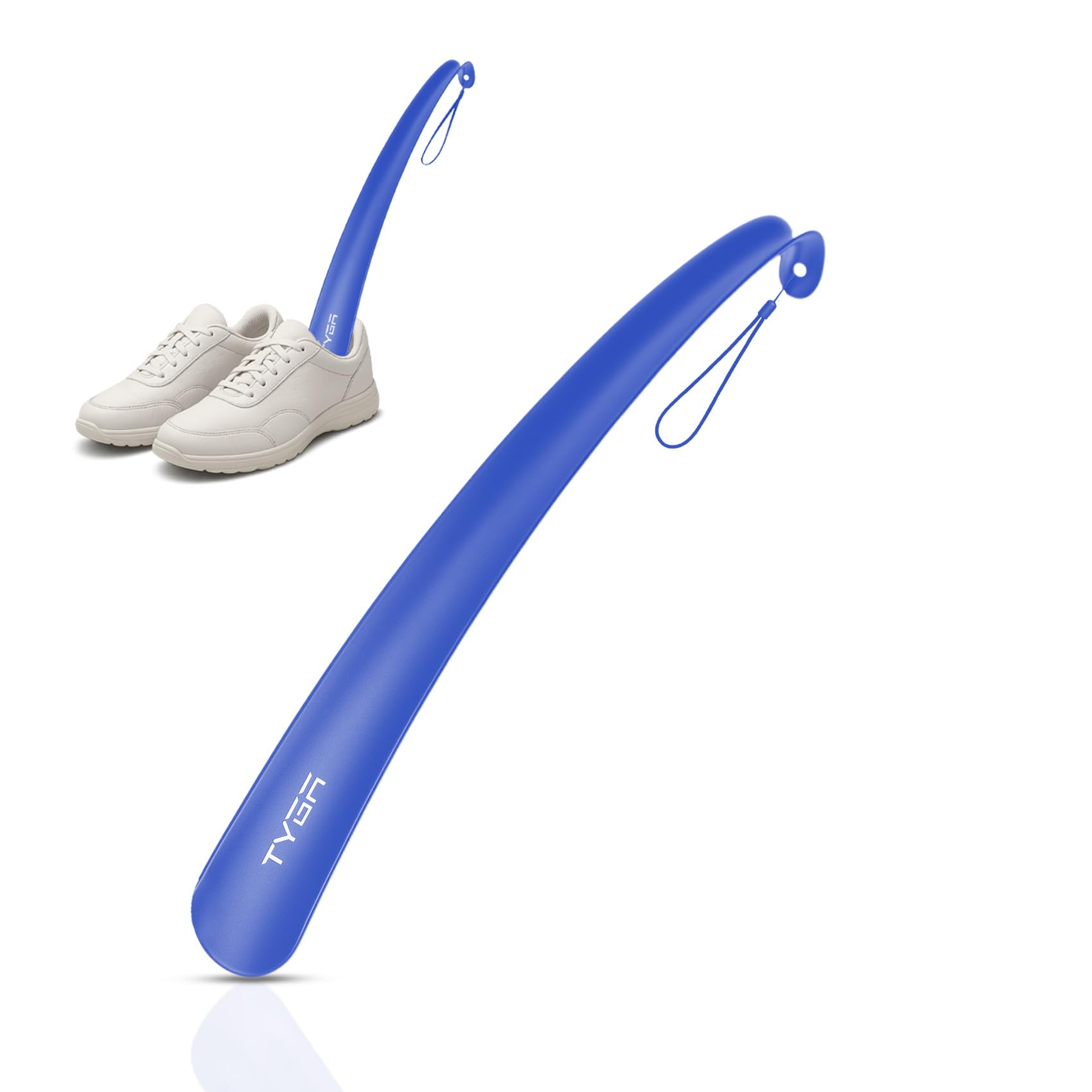 TYGA Shoe Horn Long Handled 43cm Long Shoe Horn-Plastic Shoehorn for Men, Women with Comfort Grip Long Shoe Horns-Flexible Extra Long Shoe Horn for Elderly — view 9