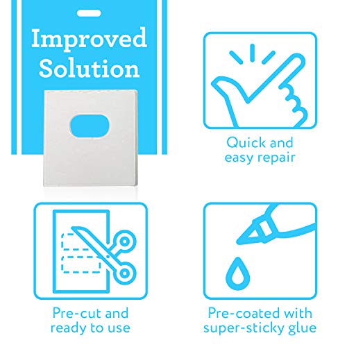 10 Sets Of Clear Vertical Blind Repair Tabs / Vertical Blind Tabs / Blind Fixers - 20 Total Tabs (10 Sets) And 2 Alcohol Wipes #TOP5