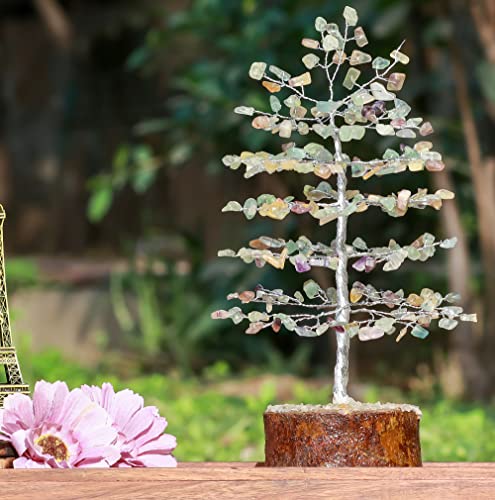 Image of ZAICUS Fluorite Crystal Tree Feng Shui Bonsai Good Luck Decor