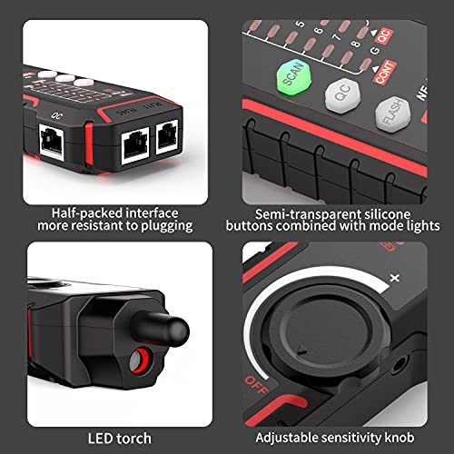 NOYAFA NF-802 Erweiterte Kabel Tester mit PoE Multifunktions Draht Tracker Netzwerkkabel Tester für LAN CAT5 CAT6 Tracker