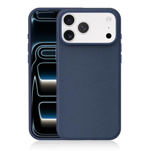 �y�ČRMIL�K�i�zFLURIKA for iPhone 13 �P�[�X MagSafe�Ή� �v���~�A���e�b�N�t�@�u���b�N �����^ ���h�~ ���S�ȋ������J�����ی� �t���J�o�[�{�^���P�[�X, Blue