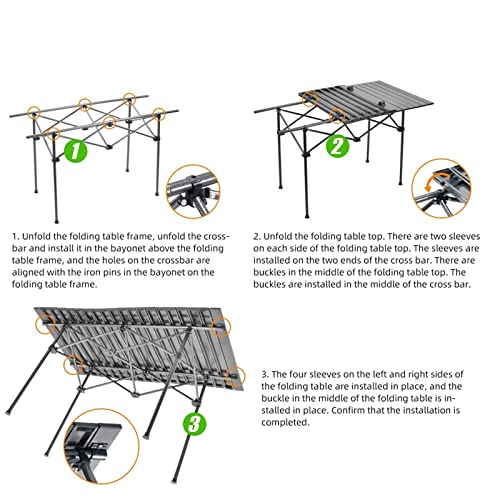 Table pliante portable pour partager un repas convivial en camping - 5