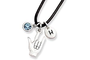 Graceful Gesture of Love: ASL I Love You Sign Language Necklace