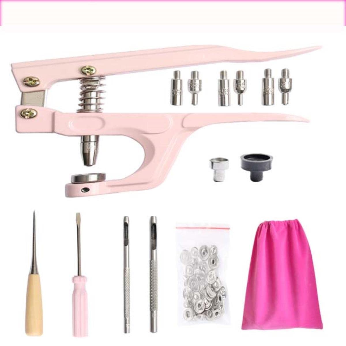 Kits de botones de sujetadores a presión de Metal, alicates de instalación a presión, accesorios de costura para ropa, chaqueta, alicates artesanales B