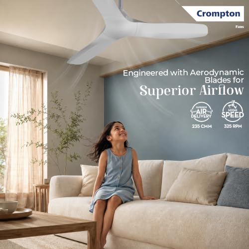 Image of Crompton Silent Pro Fluido Wave 1200mm iOT BLDC Ceiling Fan | Luxury Design | Wi-Fi, Bluetooth & Remote | Alexa & Ok Google | Fine Speed Tuning | Low Noise | 4 Year Brand Warranty | Fog Grey
