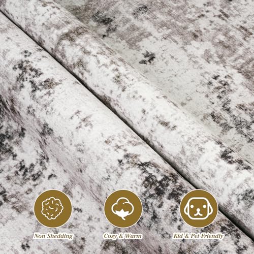 Tapis antidérapant lavable Homcomodar pour sécuriser le sol taupe - 3