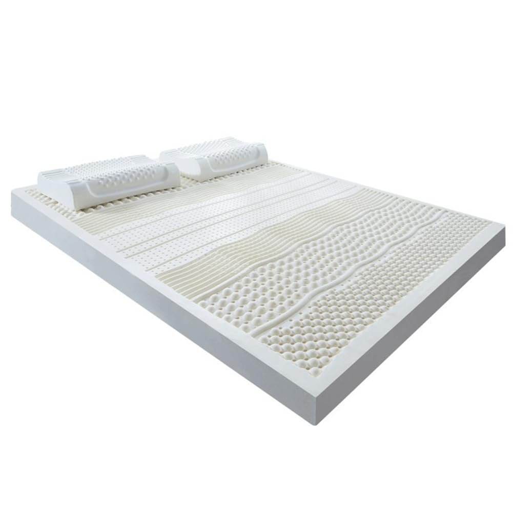 Materasso in Lattice Naturale, Topper per Materasso in Memory Foam Organico con Lattice Naturale - Traspirante, Confortevole, Durevole - 200x220 cm (79x86 Pollici) per Un'Esperienza di Sonno