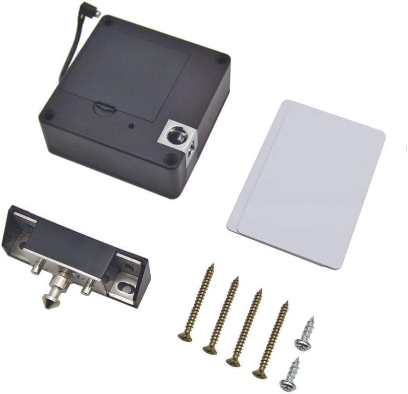 Jenix Smart Wireless Acrylonitrile Butadiene Styrene RFID Card Open, Keyless Entry Electronic Cabinet Lock (Black)