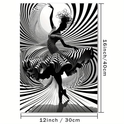 Toile murale abstraite danseuse pour dynamiser un salon trop terne