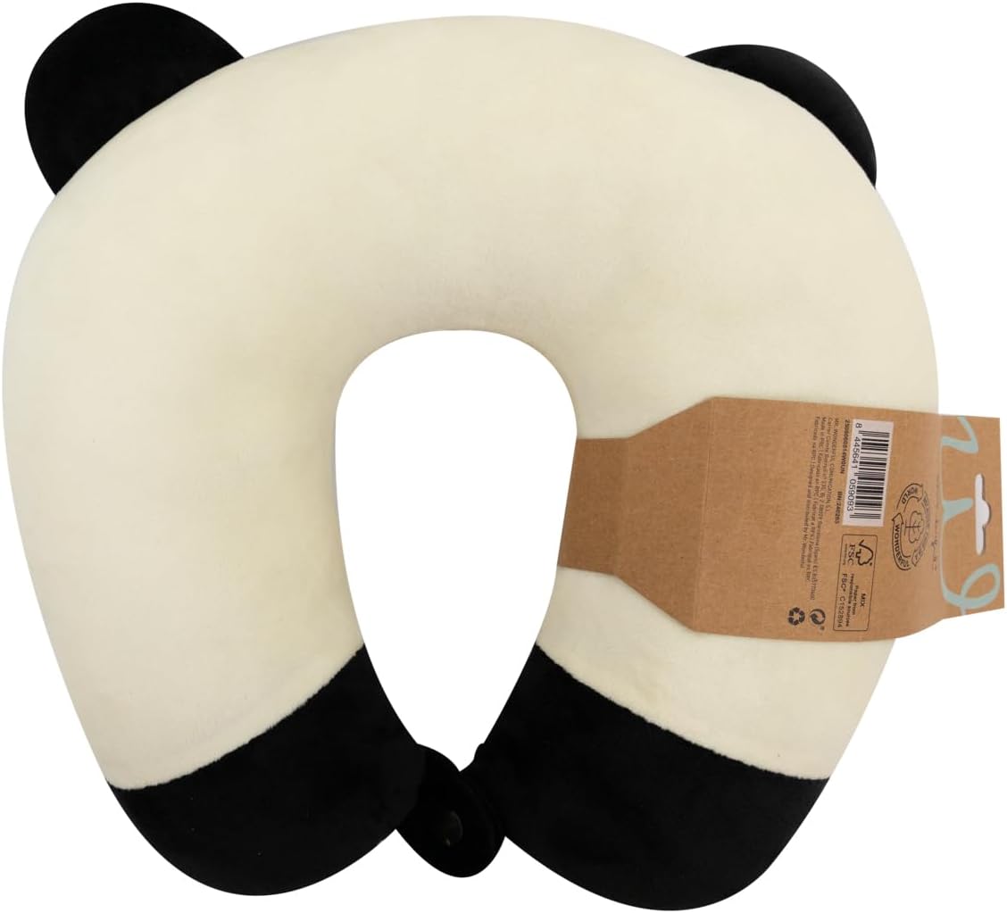 Mr. Wonderful Kids Travel Pillow Panda Travel Neck Pillow for Little Ones - Memory Foam