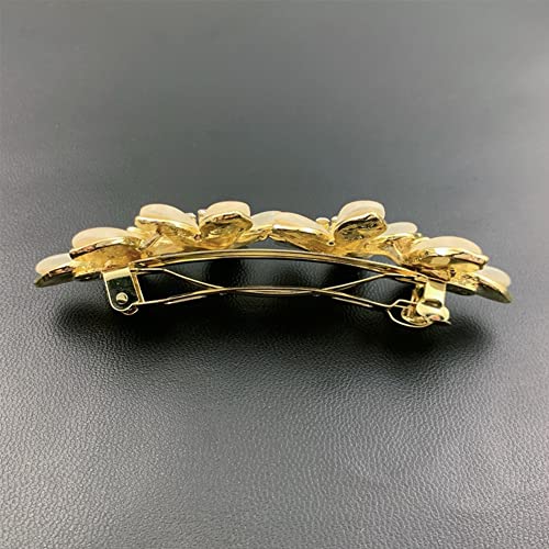 Vintage Hair Barrettes, Opal Hair Clips French Crystal Flower Hairpin Hair Accessories For Women Girl #TOP4