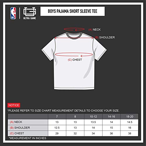 Ultra Game Boys & 2 Piece Pjs Lounge Pants Tee Set, Team Color, 10 12 Us #TOP4