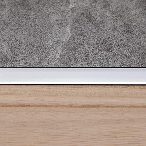 Trimold 3Pcs Aluminum T Molding Trim & Floor Transition Strips, Flat Divider Strip For Door Threshold And Joining Flooring Gaps Of Laminate Planks Tile (3Ft X 0.8In, Matte Silver) #TOP6