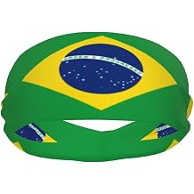 National Flags Sports Sweatband Head Bands for Women Men - Moisture-Wicking Non-Slip Headband for Running Yoga Workout Fitness and Gym