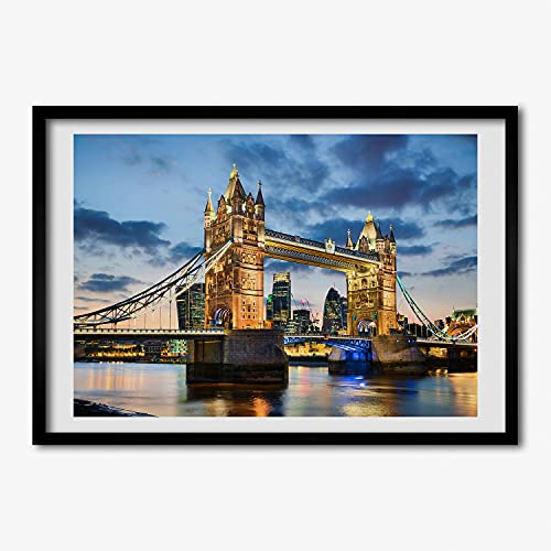 Cadre photo Tower Bridge pour decorer un grand mur vide tableau Londres 70x50 cm