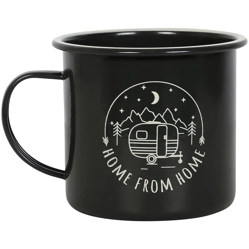 Something Different HC_24423 Enamel Camping Mug-Perfect for Caravan Adventures, Outdoorsy Mornings