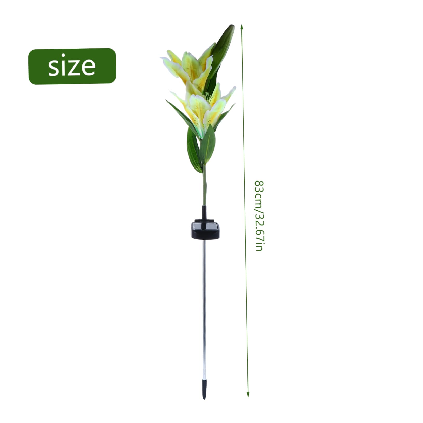 OFFSCH 1Pc Solar Flower LED Stake Light Outdoor Garden Decoration Landscape Lamp Easy Installation Present for Friends and Family