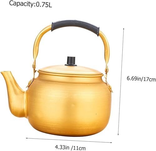 Miniatura 2 de Hemoton Hervidor de agua de cocina hervidor de agua pequeño de aluminio grueso hervidor de té multiusos