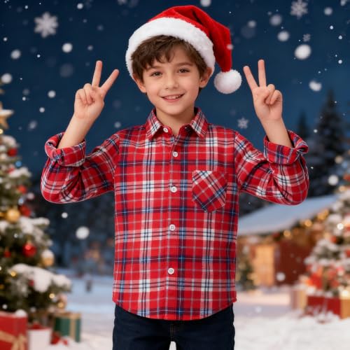 Boys Flannel Plaid Shirts Long Sleeve Button Down Shirt 5-6 Years - image 3