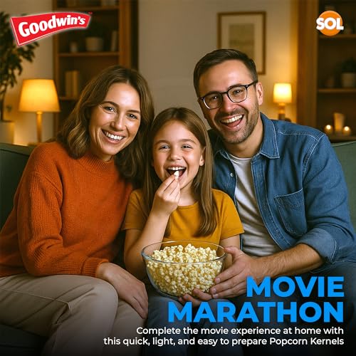 SOL 12pk x 85g Stop 'n' Pop Microwave Popcorn Kernels, Salted Popcorn Microwave Pop Corn, Ready in Minutes Tasty Snack for Family Movie Nights, Easy to Prepare, Ideal for Sharing Fun Moments at Home - Image 5