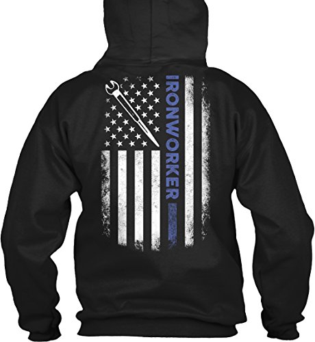 Ironworker - Ironworker Sweatshirt - 50% Cotton, 50% Polyester - Gildan 8Oz Heavy Blend Hoodie Pullover (X Large) Black
