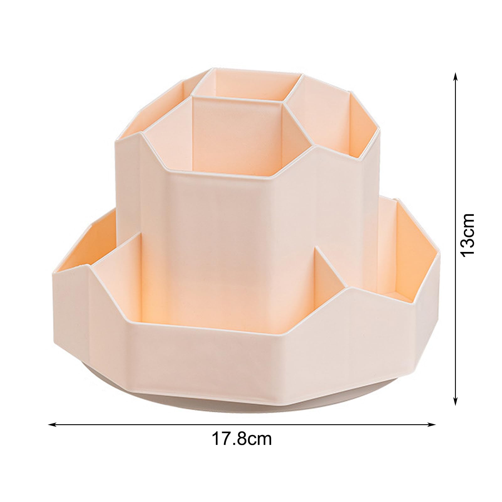 maxant Rotating Pen Holder, Stationery Supply Organiser, 360 Degree Rotating Pen Holder For Desk Tidy, 9 Compartments Pencil Pots, Desktop Storage Organizer for Home And Office Supplies (Pink) - Image 2