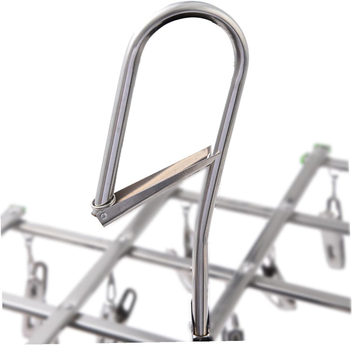 Stainless Steel 35 Clip Windproof Folding Socks Hanger with Strong Bearing