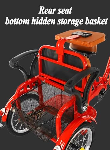Triciclo Plegable para Adultos 16in Rojo miniatura 7