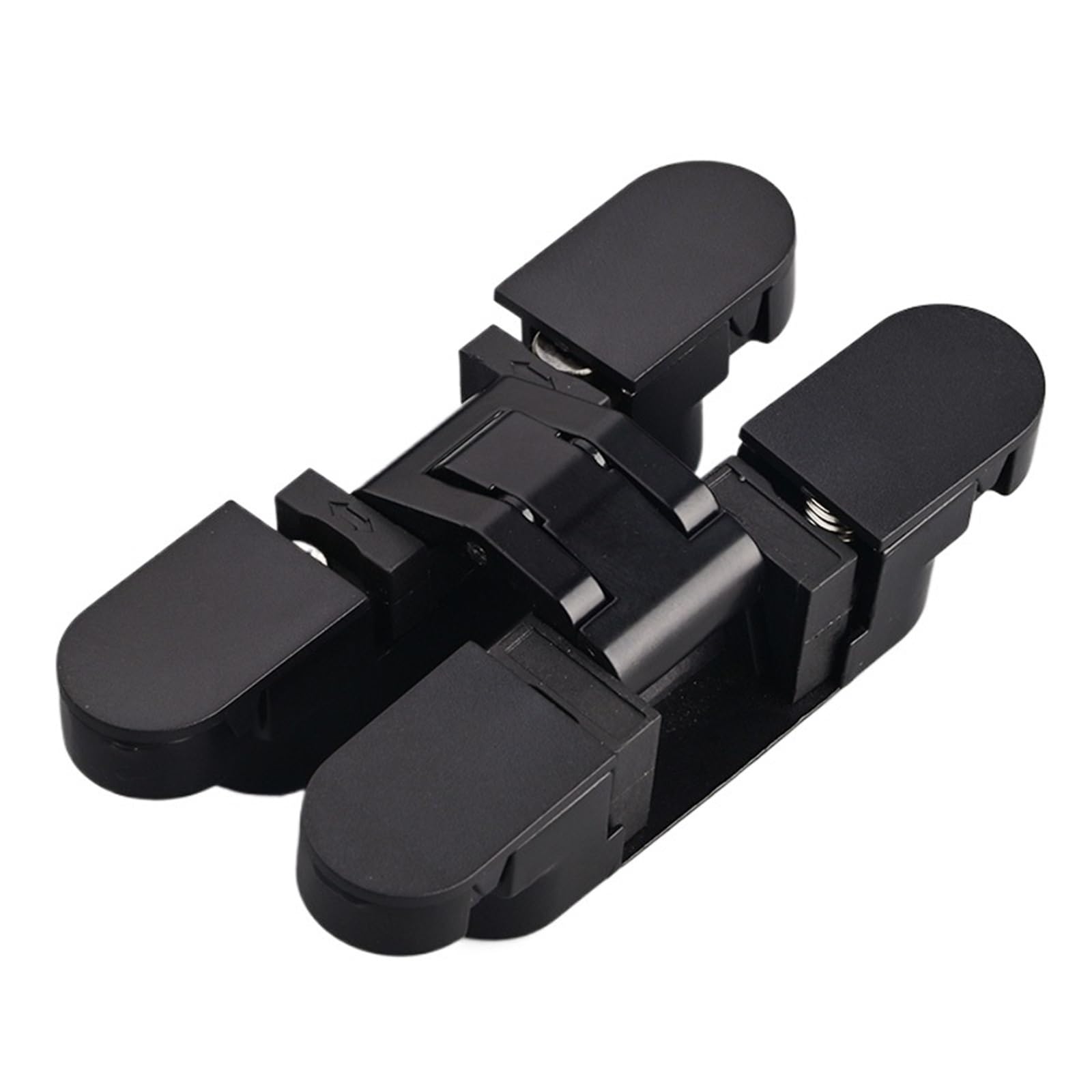 Kdhcvkz Black 2Pcs Cabinet Door Hidden Hinge Zinc Alloy(Black)