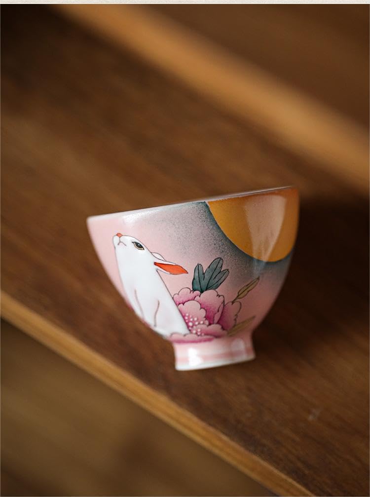 Hand-Painted Host Cup - Gongfu Ceramic Teacup-style1