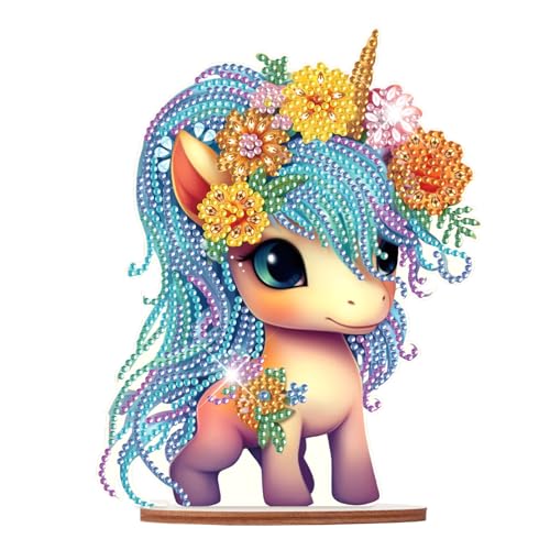 antor Animal Pattern Diamond Art Painting Desktop Ornaments Kit for Adults Beginner 5D DIY Diamond Art Tabletop Decorations Special Gem Mosaic Arts Crafts Home Bedroom Table Decor