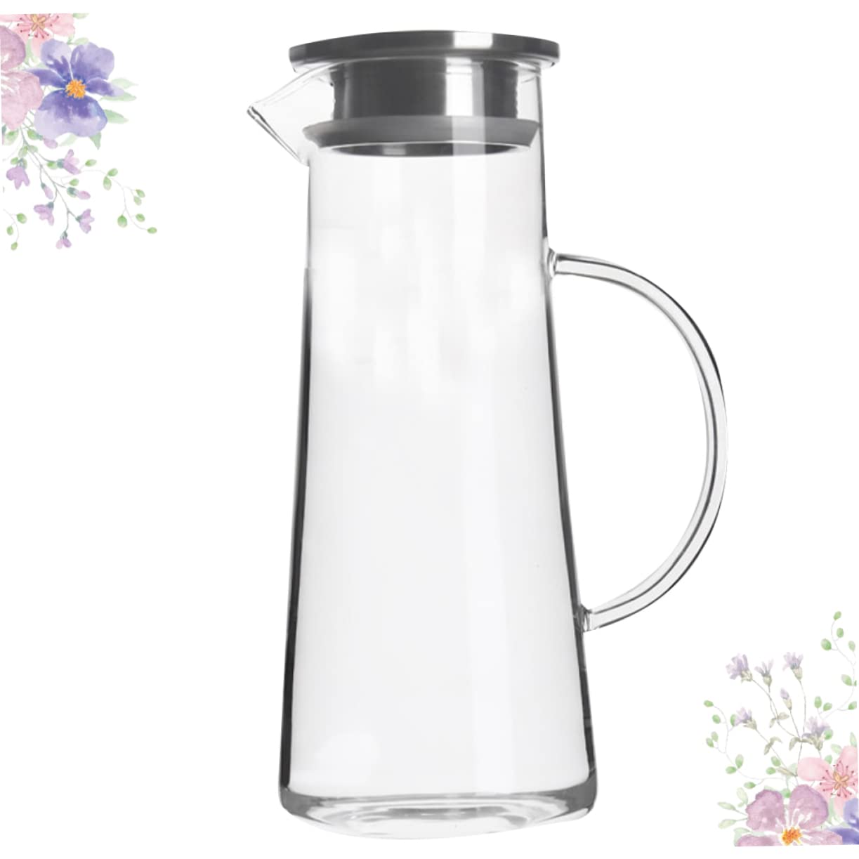 Cabilock 1 Pc Jarra De Agua Fría Jarra De Jugo De Vidrio Vasos Transparentes Jarra De Vidrio Jarra De Nevera Vaso De Agua Hervidor De Agua Bebida Alta Capacidad Taza De Agua