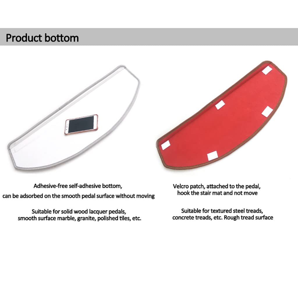 15Pcs Stair Tread Carpet,Stair Runner Carpet,Self-Adhesive/Velcro