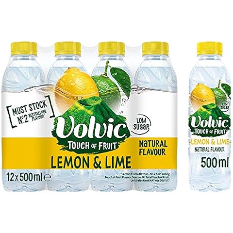 Volvic Touch of Fruit Water Bottle Lemon 500ml Ref 122441 Pack 12 151200 Cover