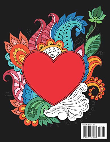 Saint Valentin: Livre de Coloriage pour Adulte